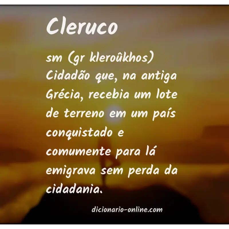 Significado de cleruco