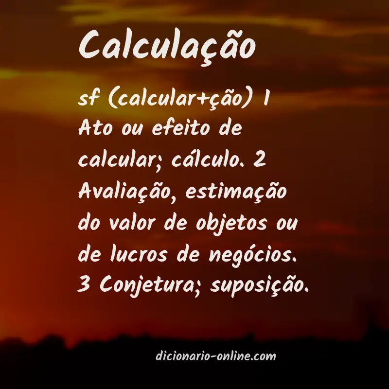 Significado de calculação
