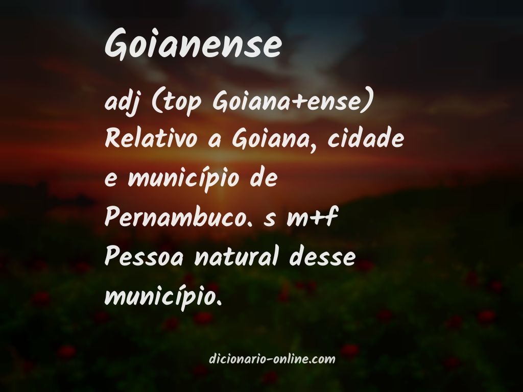 Significado de goianense