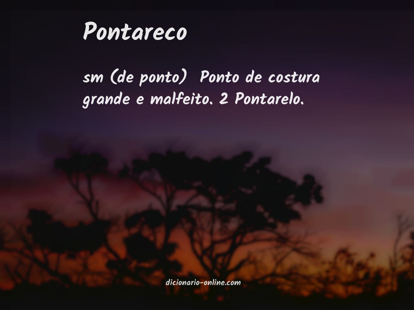 Significado de pontareco