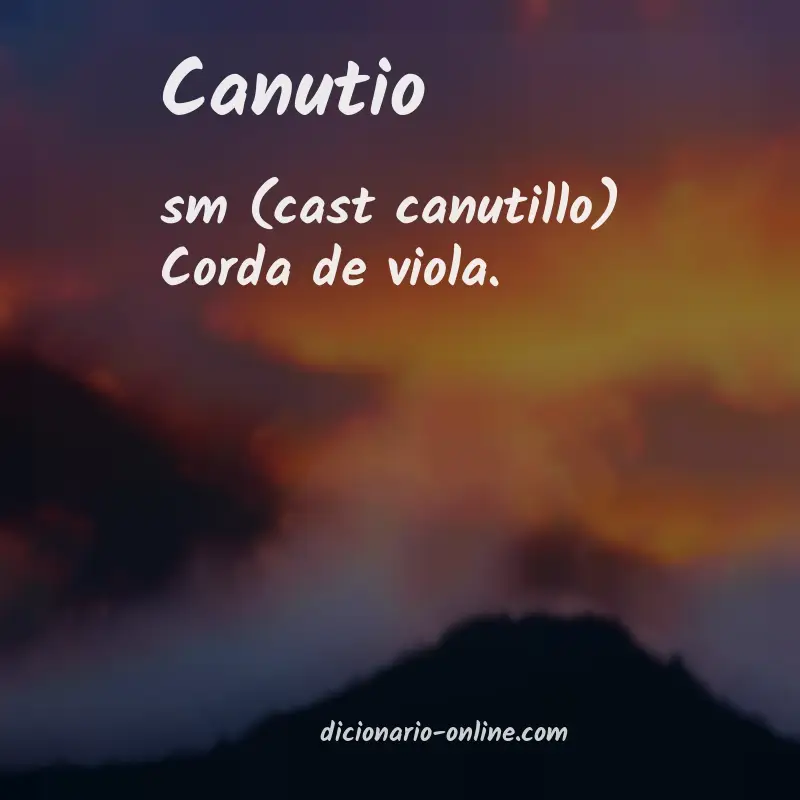 Significado de canutio