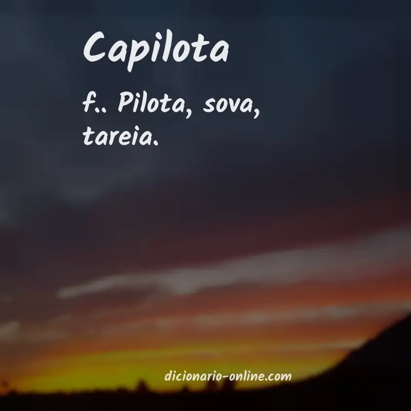 Significado de capilota