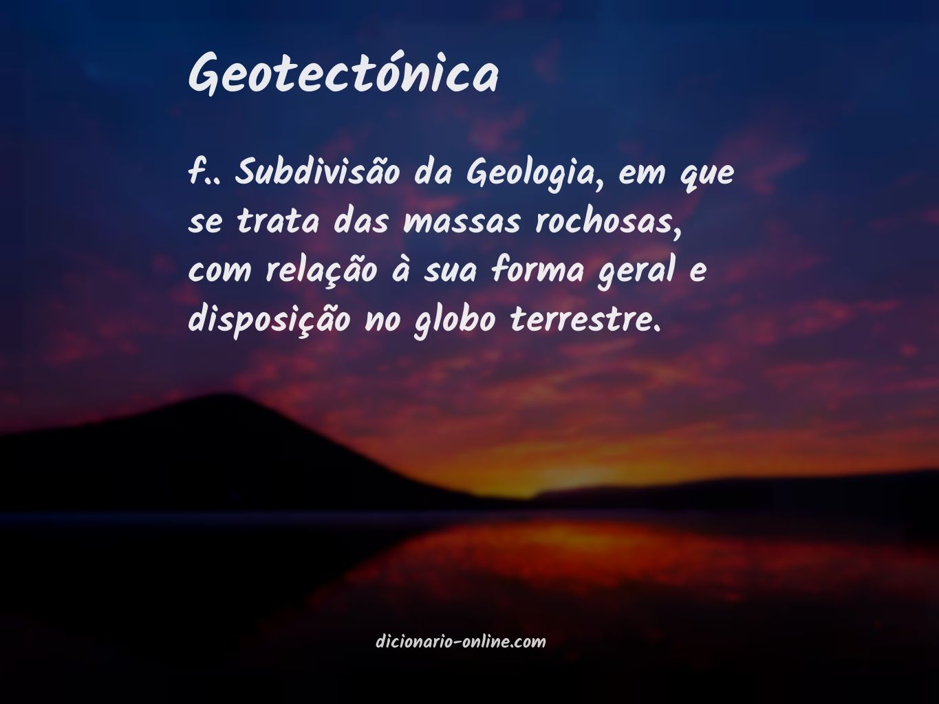 Significado de geotectónica