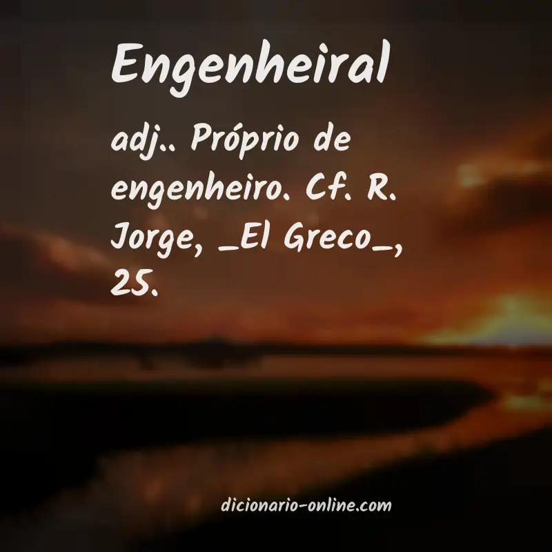 Significado de engenheiral