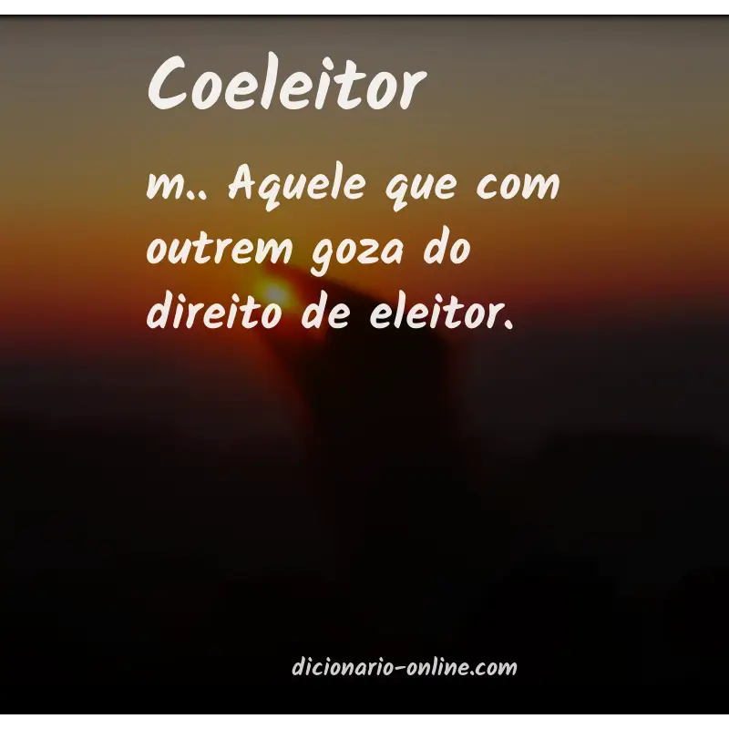 Significado de coeleitor