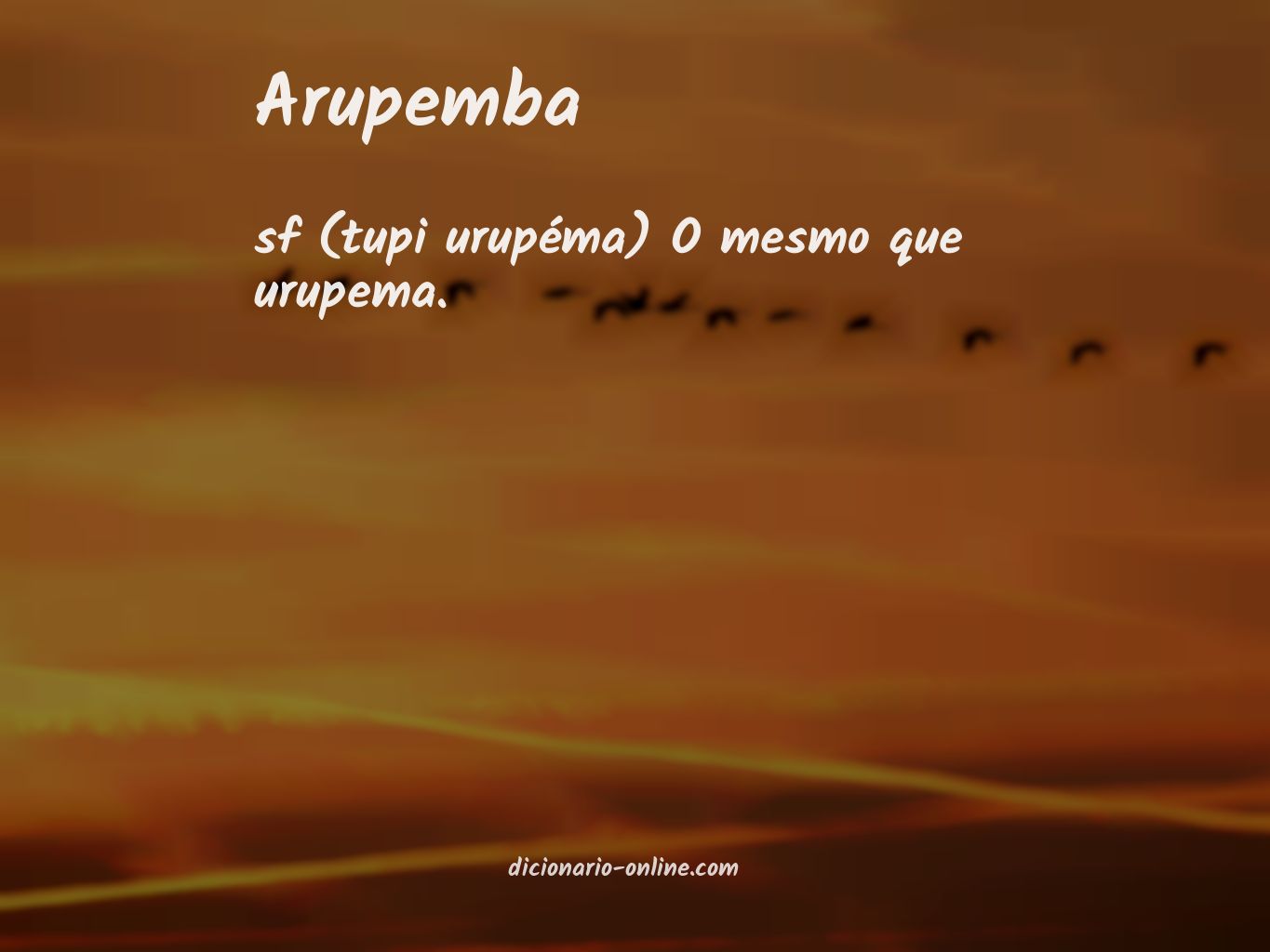 Significado de arupemba