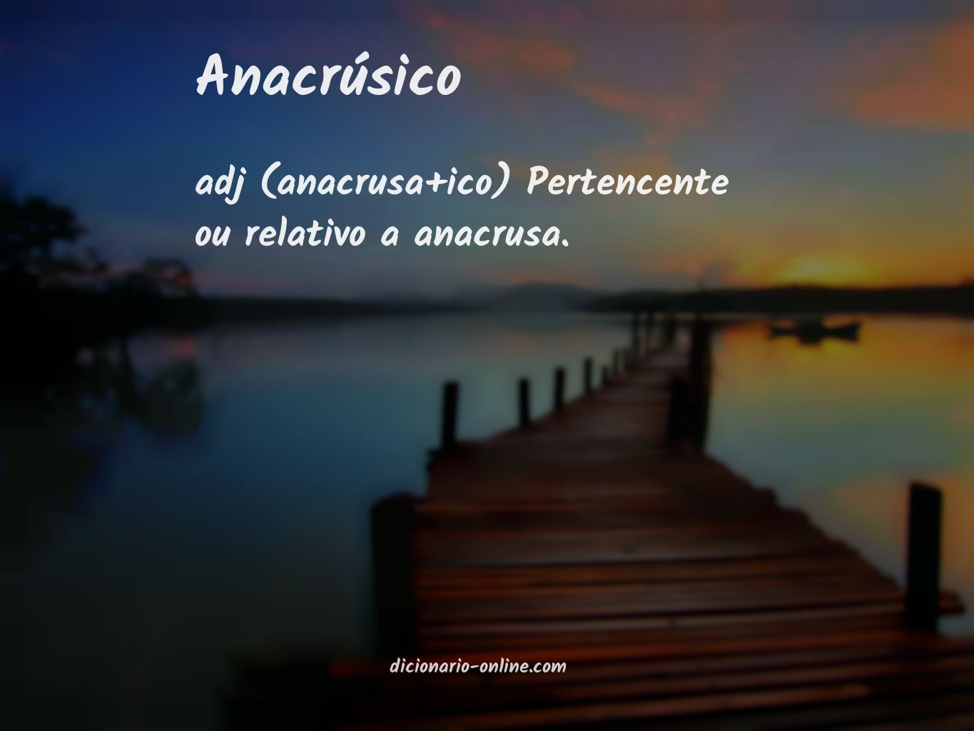 Significado de anacrúsico