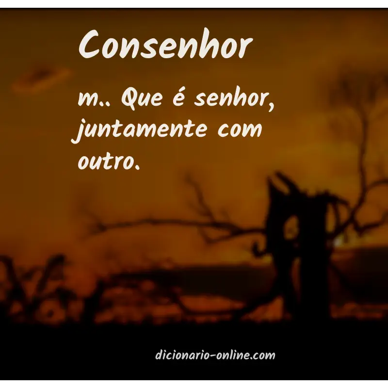 Significado de consenhor