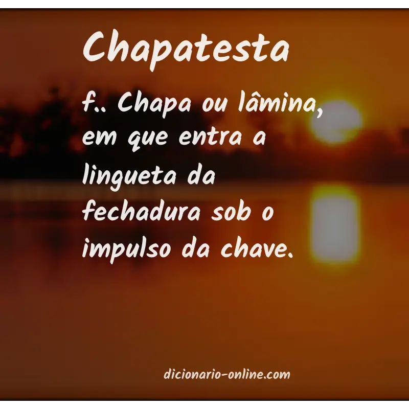 Significado de chapatesta