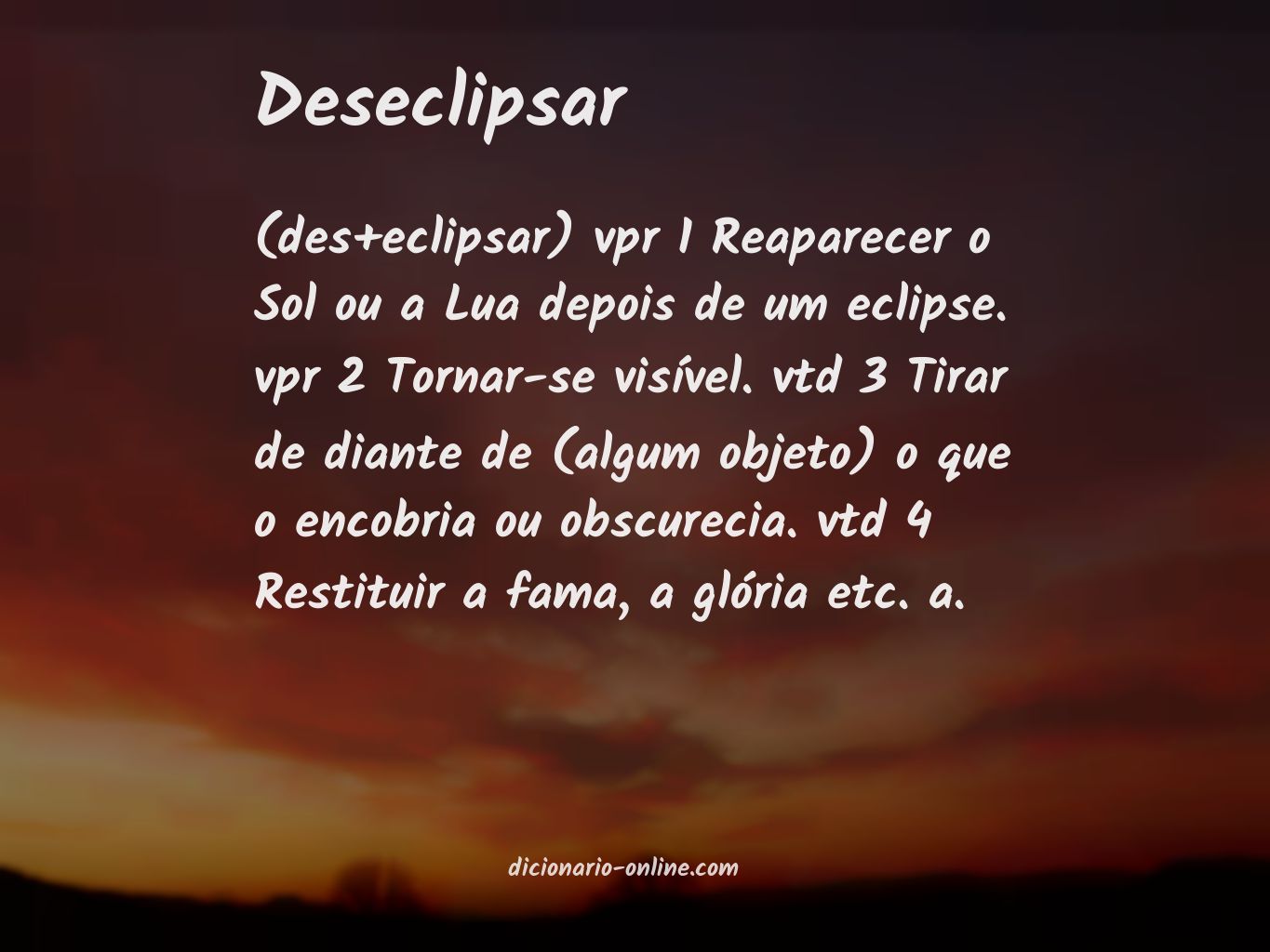 Significado de deseclipsar