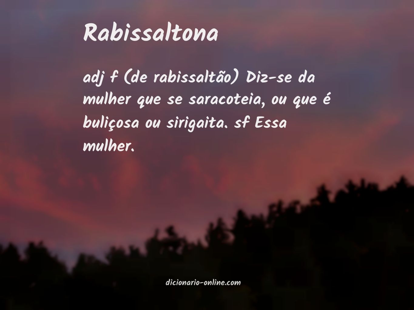 Significado de rabissaltona