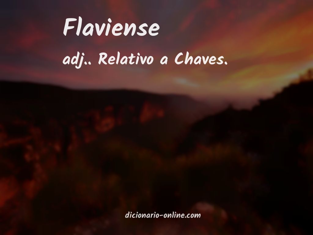 Significado de flaviense