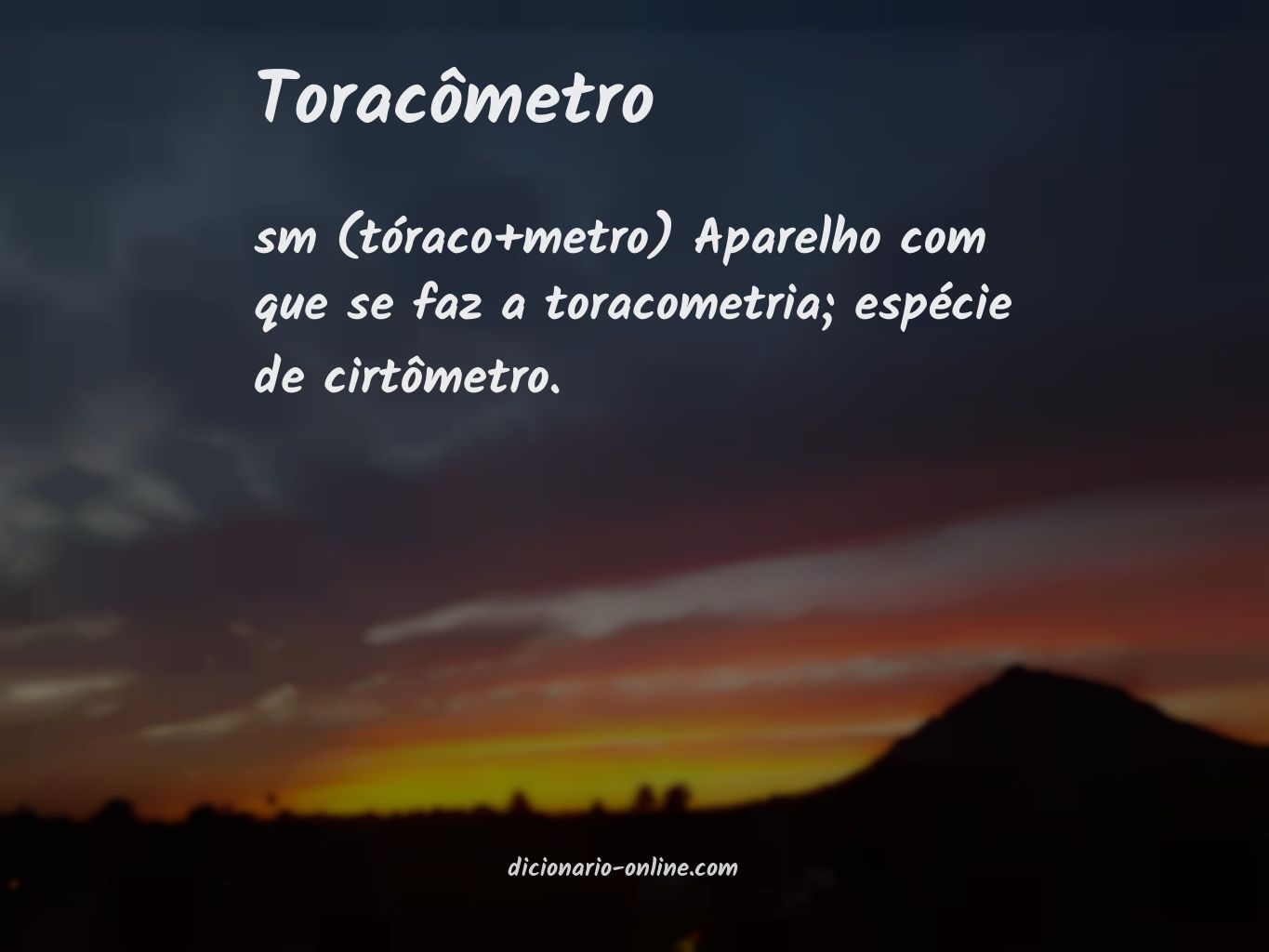 Significado de toracômetro