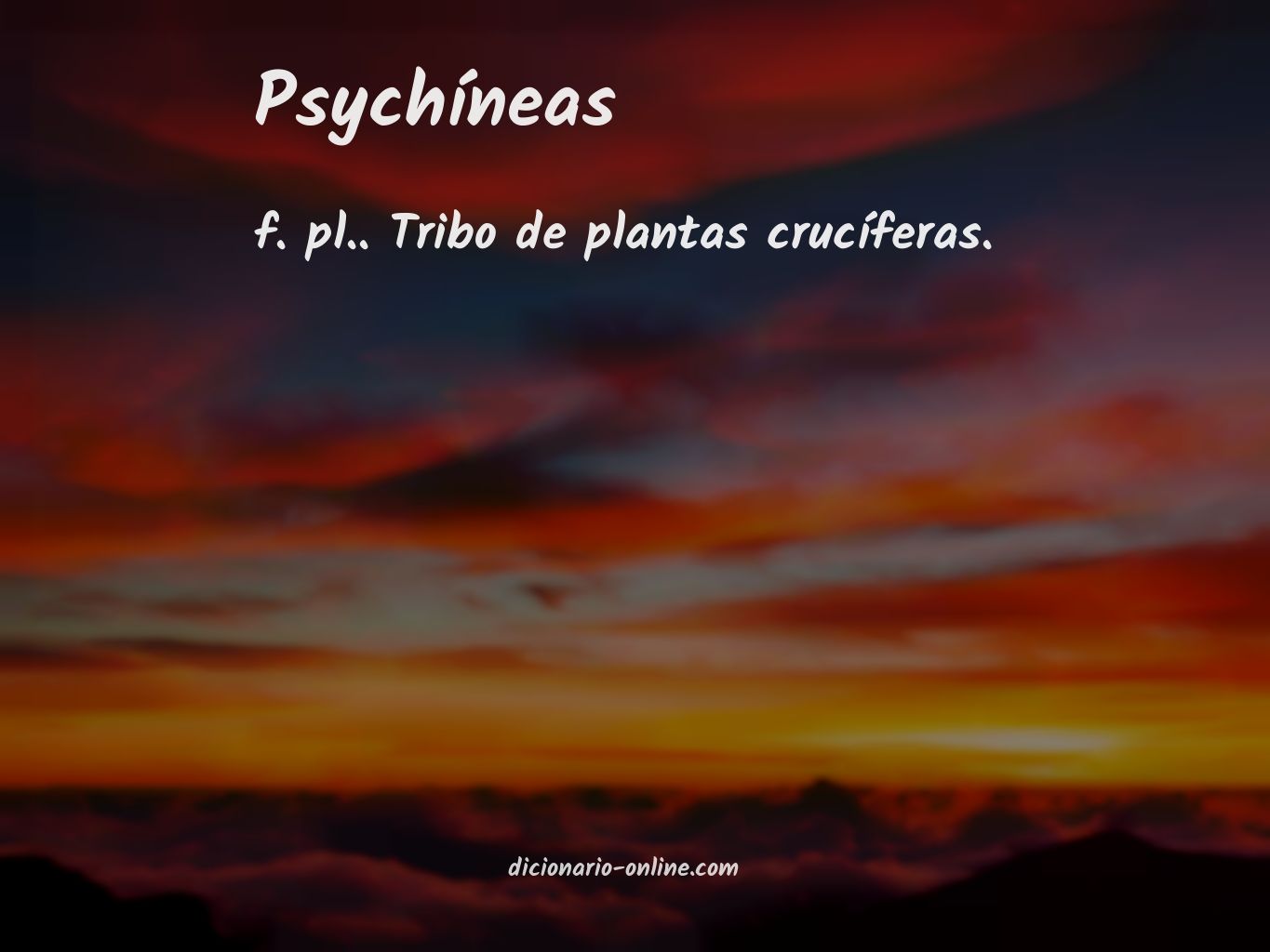 Significado de psychíneas