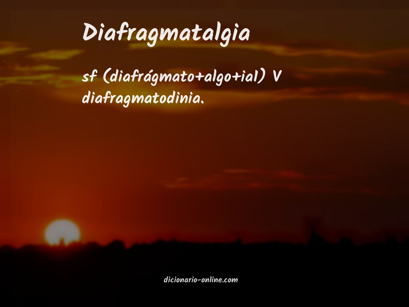 Significado de diafragmatalgia