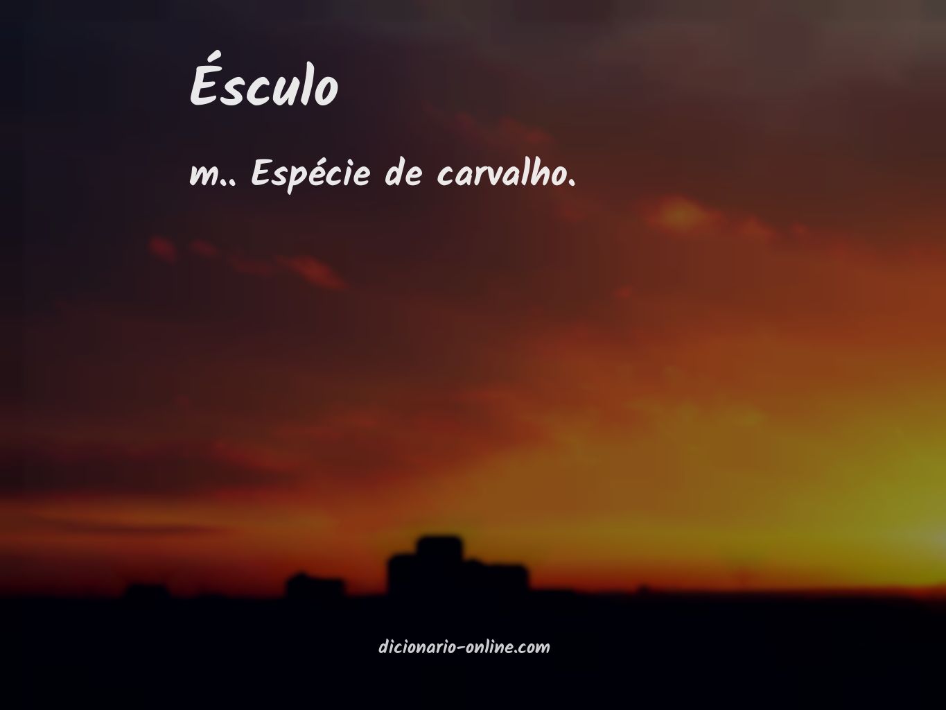 Significado de ésculo