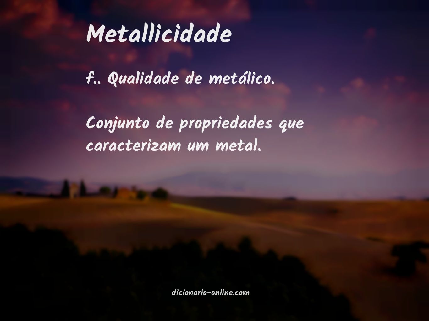 Significado de metallicidade