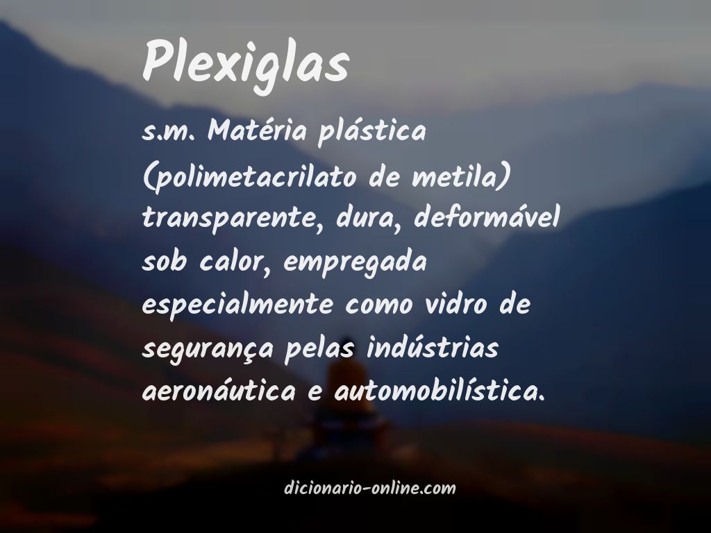 Significado de plexiglas