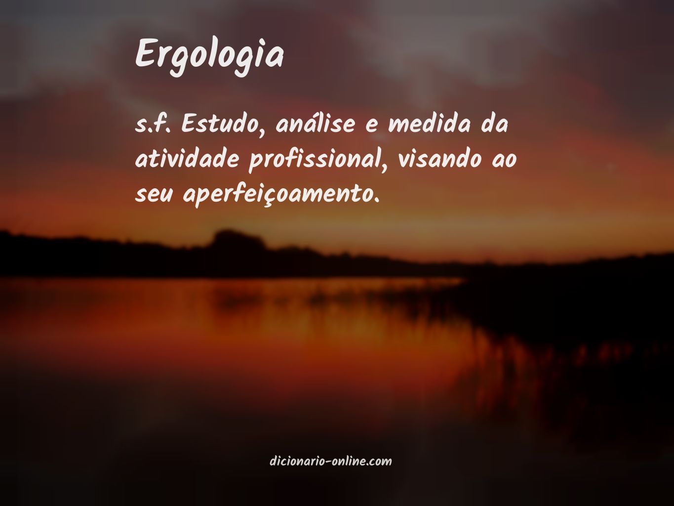 Significado de ergologia