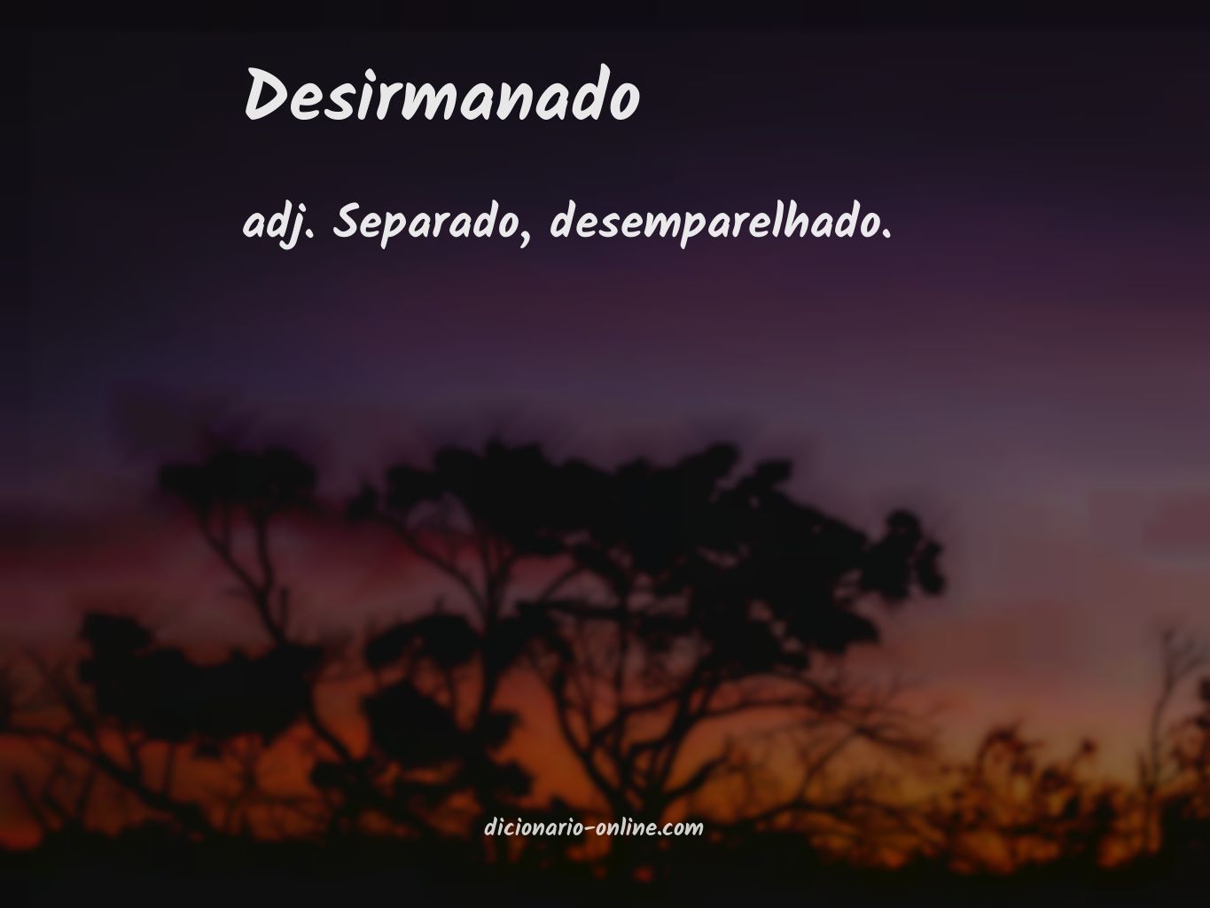 Significado de desirmanado