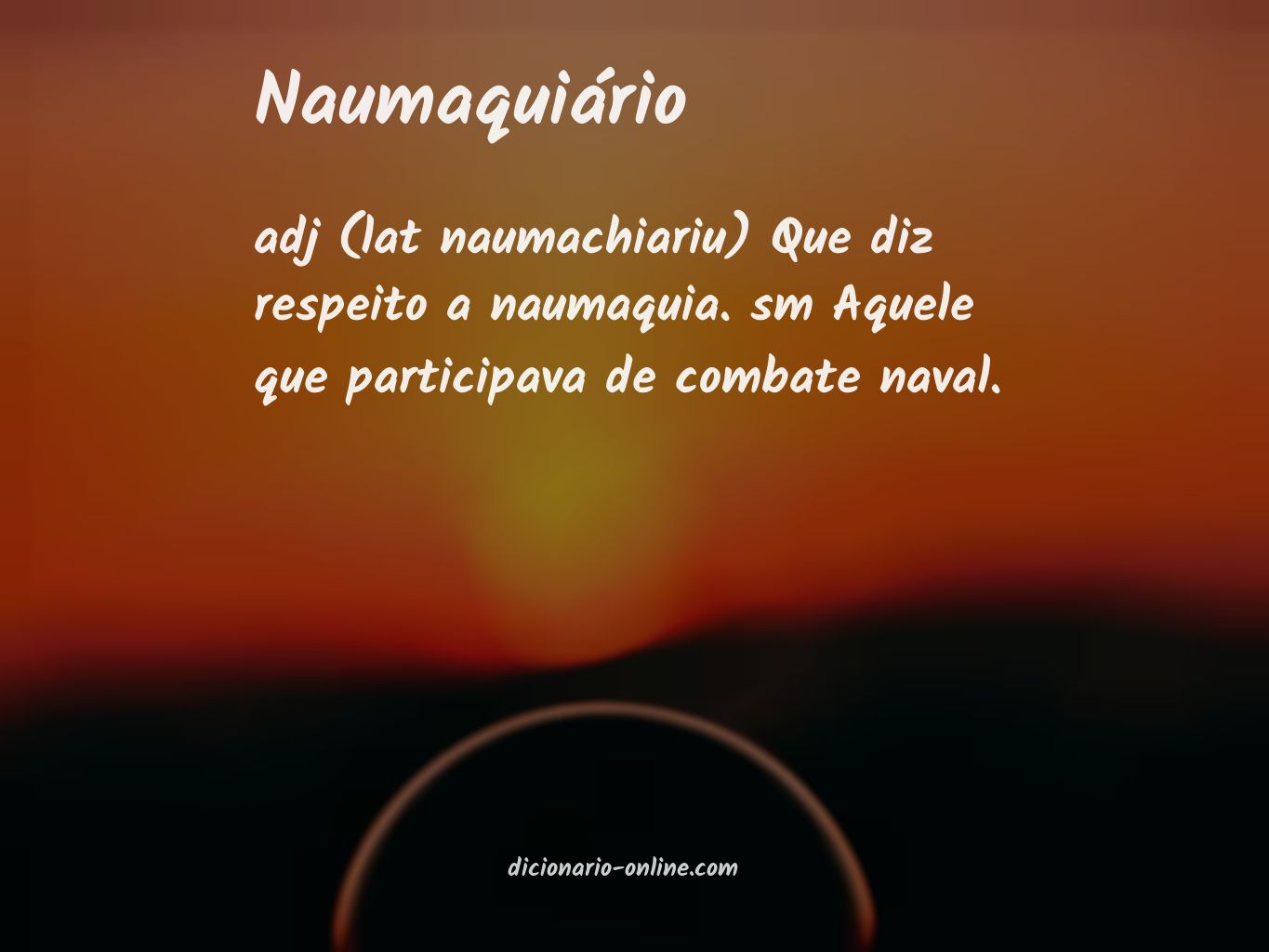 Significado de naumaquiário