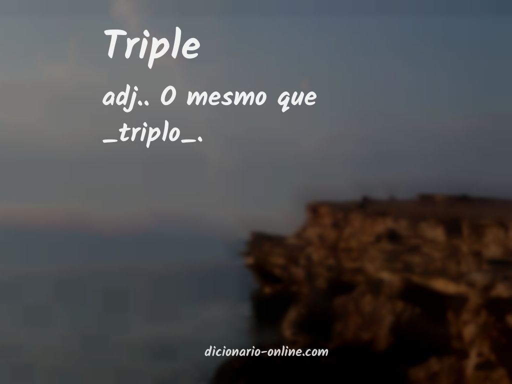 Significado de triple