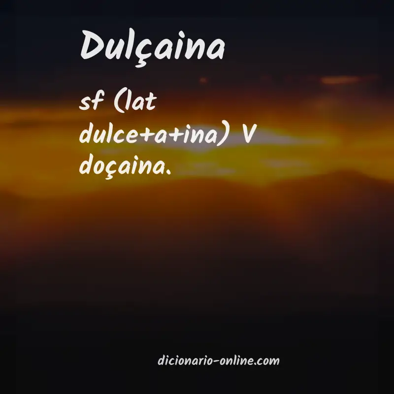 Significado de dulçaina