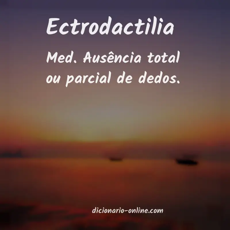 Significado de ectrodactilia