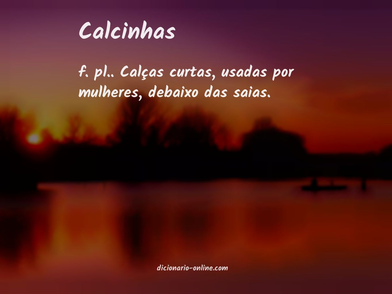 Significado de calcinhas