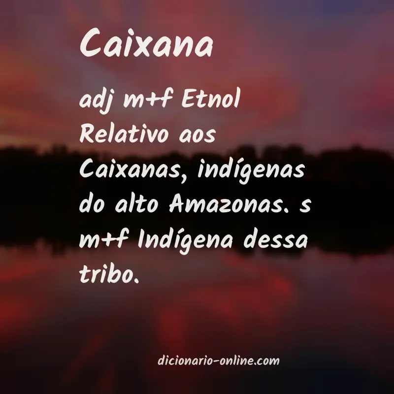 Significado de caixana