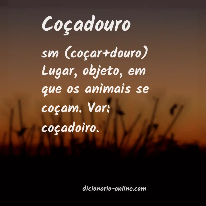 Significado de coçadouro