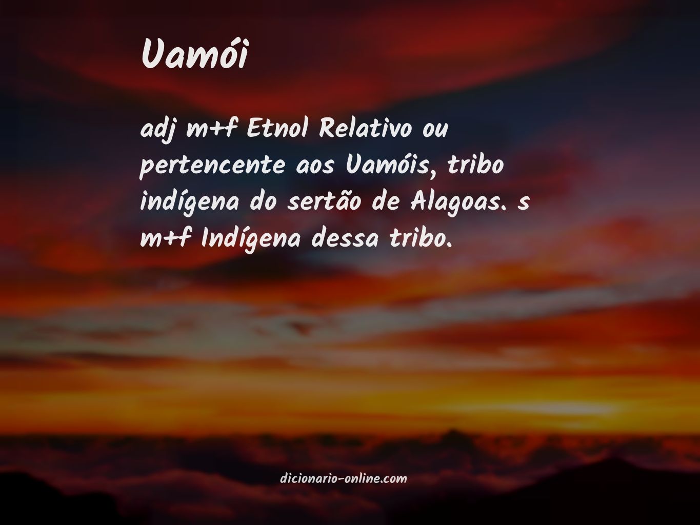 Significado de uamói