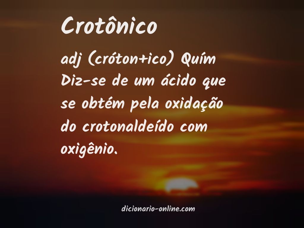 Significado de crotônico