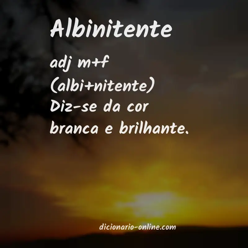 Significado de albinitente