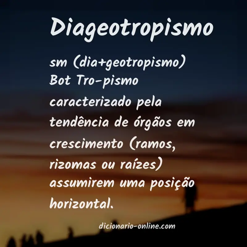 Significado de diageotropismo
