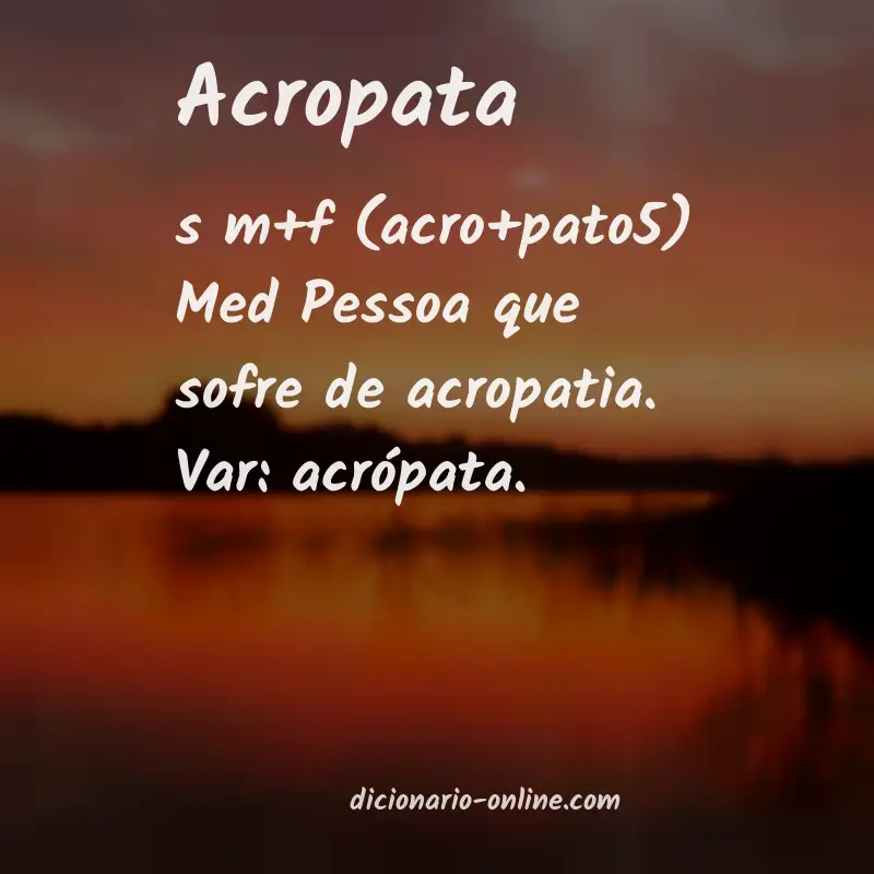 Significado de acropata