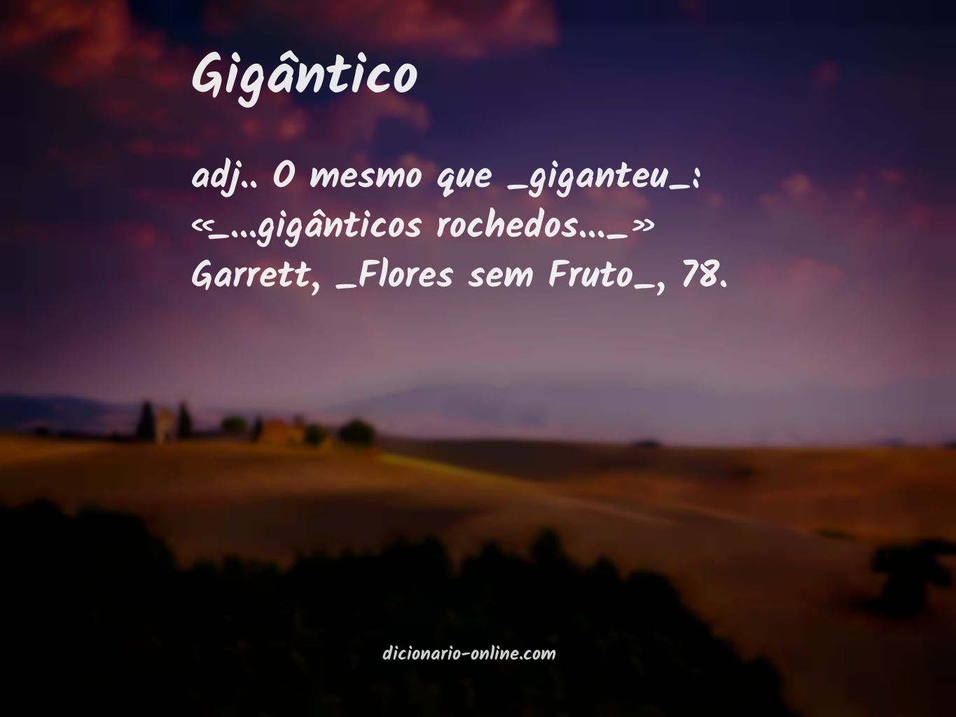 Significado de gigântico