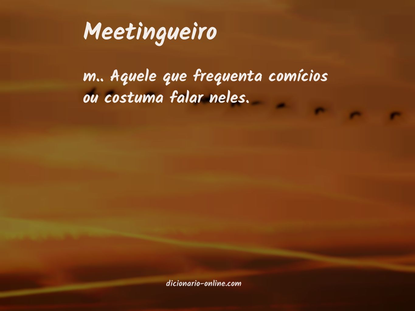 Significado de meetingueiro