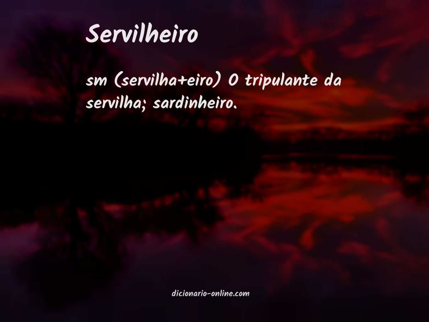 Significado de servilheiro