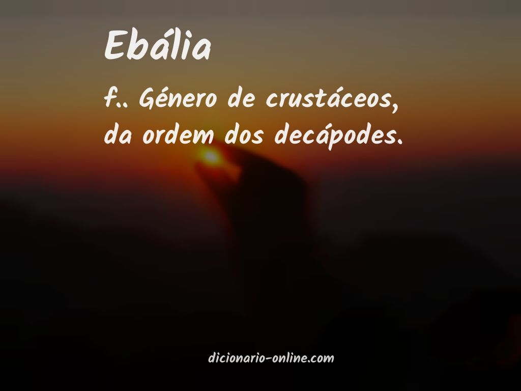 Significado de ebália