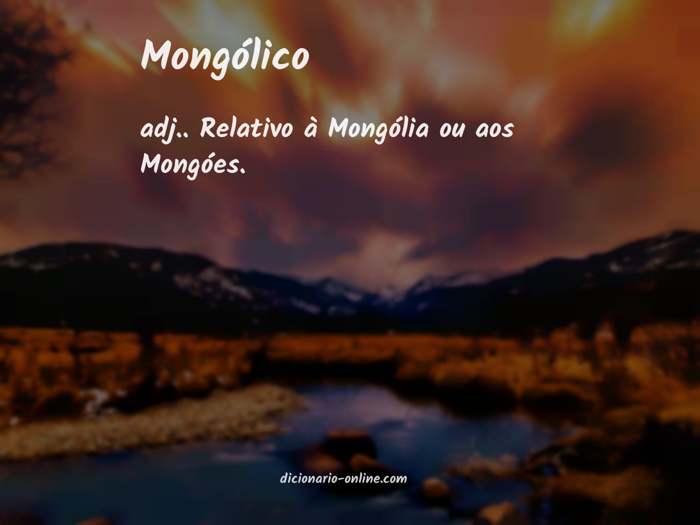 Significado de mongólico