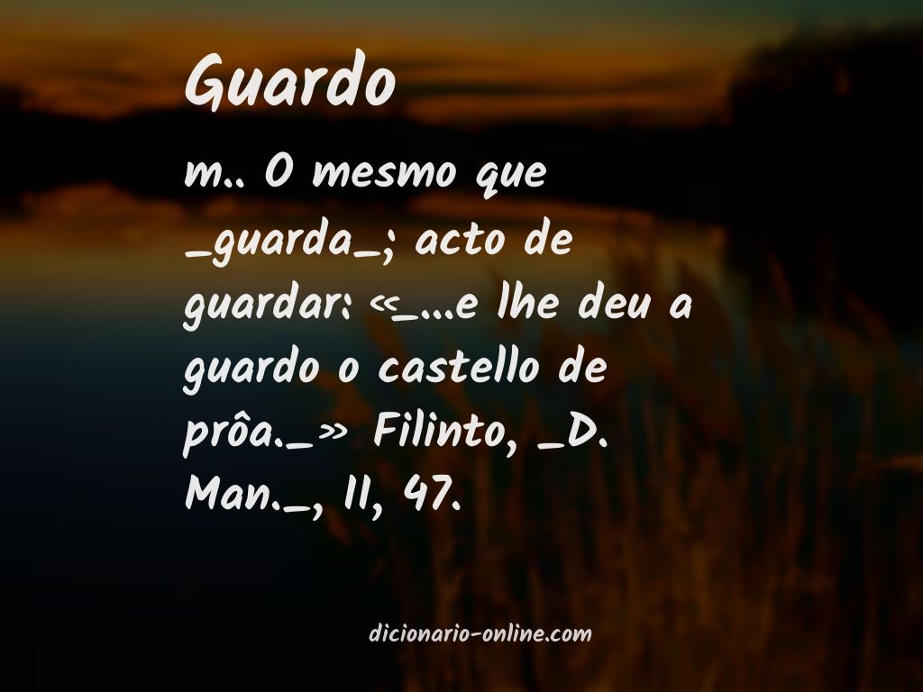 Significado de guardo