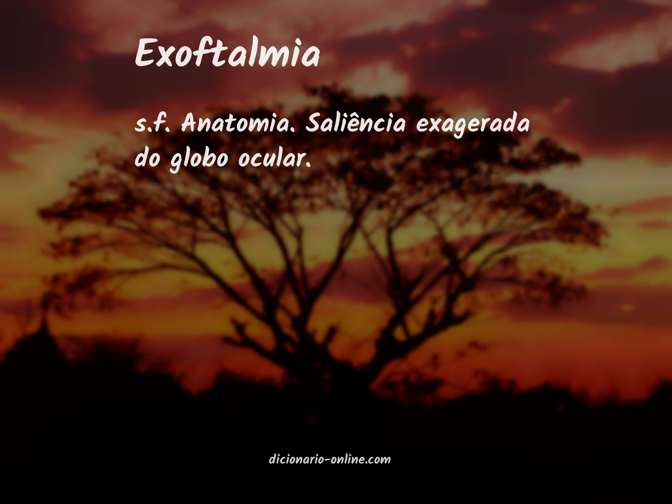 Significado de exoftalmia