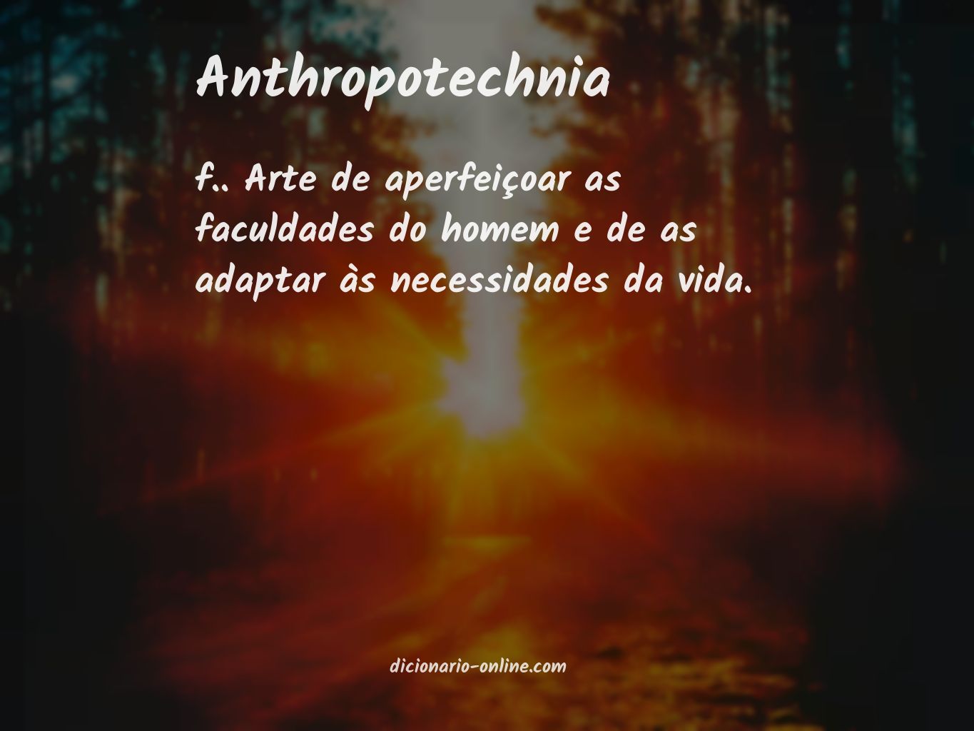 Significado de anthropotechnia