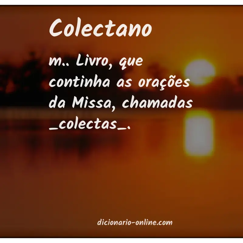 Significado de colectano