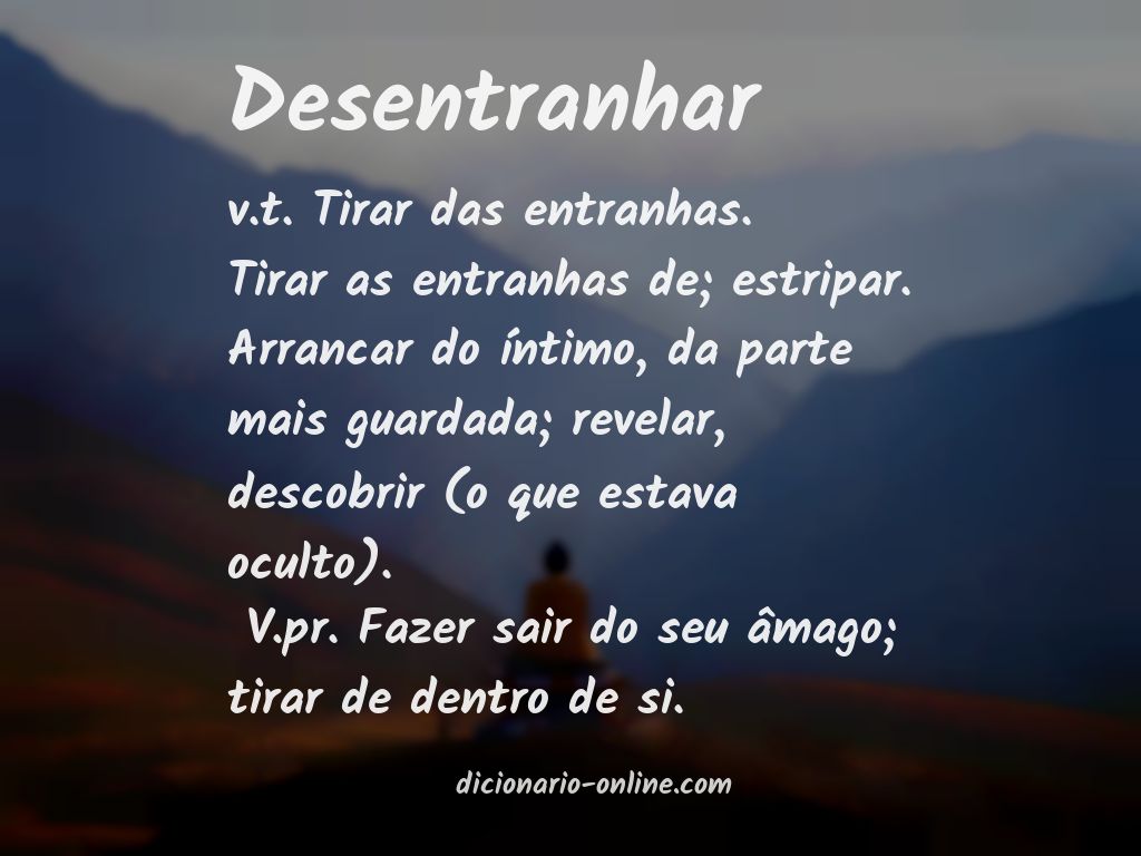 Significado de desentranhar