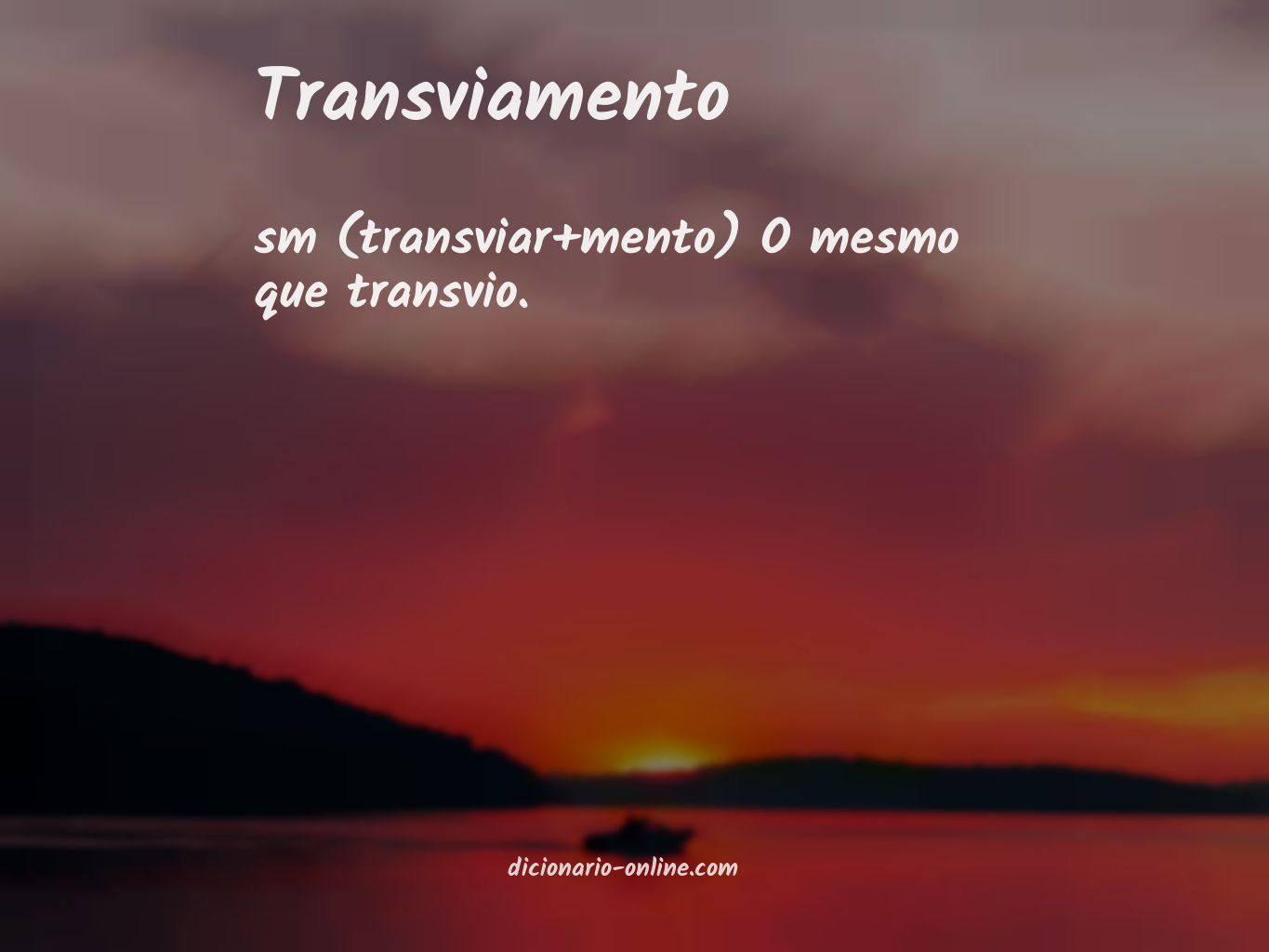 Significado de transviamento