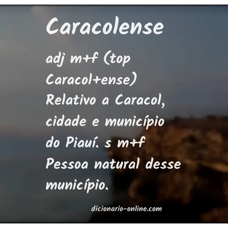 Significado de caracolense