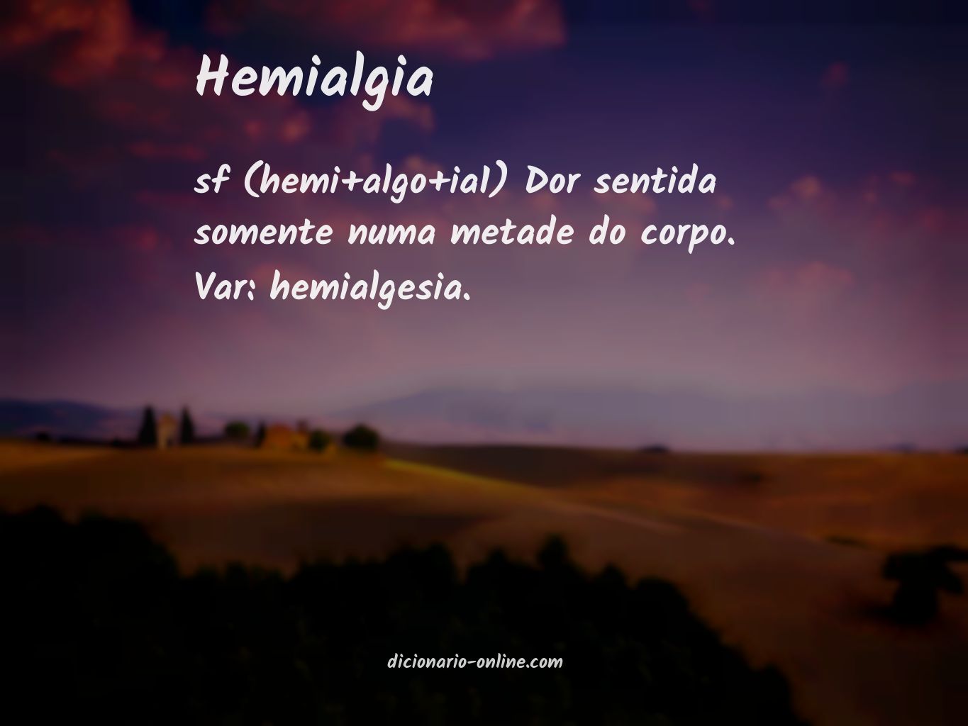 Significado de hemialgia