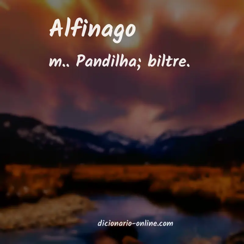 Significado de alfinago